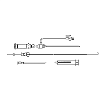 Изображение товара - Fast-Cath™ 12-см интродьюсер с замком Luer™ с проводником и репозиционным рукавом: Тонкий проводник